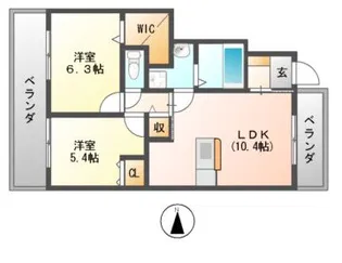 Woodlark桃山台【1階】の間取り