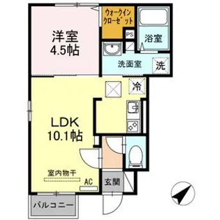 ヴェルソレイユ【1階】の間取り