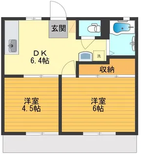 コスモハイツ【1階】の間取り