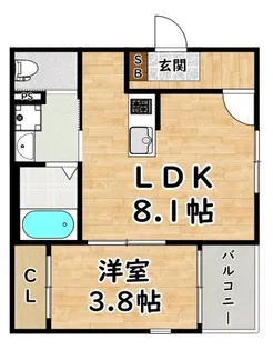 グランメゾン福【1階】の間取り