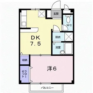 コーポ中台【2階】の間取り
