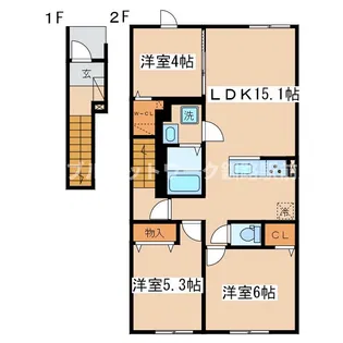 クレイトンハウス新橋Iの間取り