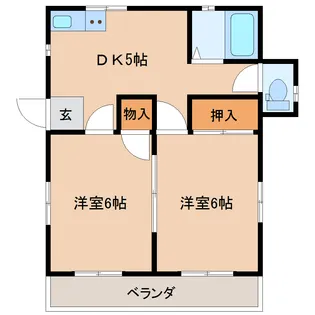 上田ハイツ北【2階】の間取り