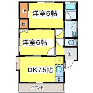 コーポラスMIKI【2階】の間取り