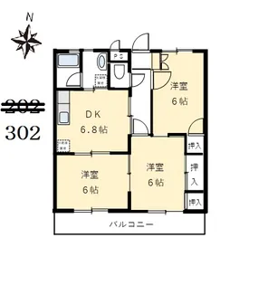 プリンス桜【3階】の間取り