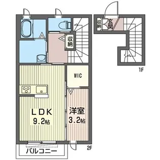 ラ クール アムール【2階】の間取り