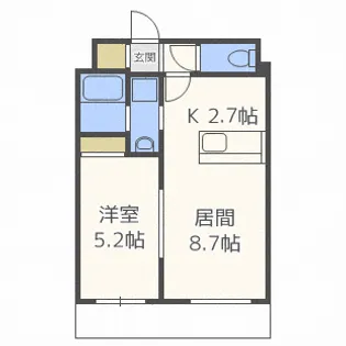 アンソレイエ宮の沢【2階】の間取り