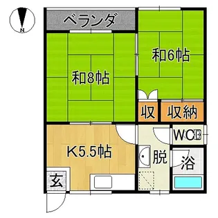 藤ハイツ【2階】の間取り