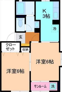 アビタシオンフルール【1階】の間取り