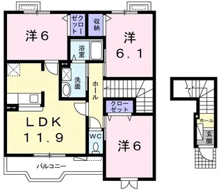ル・セリシエ【2階】の間取り