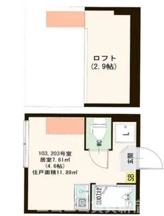 1Rの間取り画像