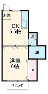 フローラ植田【3階】の間取り