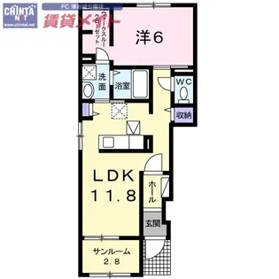 アドヴァン A【1階】の間取り