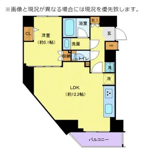 ジェノヴィア新御徒町スカイガーデン【6階】の間取り