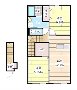 クラージュマロンC棟【2階】の間取り