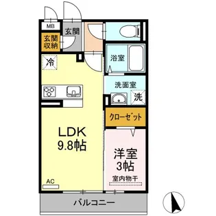 WISEならは【3階】の間取り