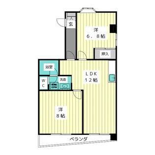 京源ハイツ【4階】の間取り