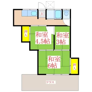 池原アパート【2階】の間取り