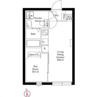 東京都台東区松が谷2【マンション】の間取り