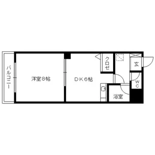 1DKの間取り画像