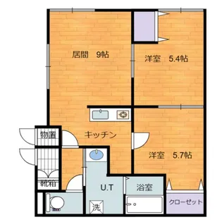 北海道名寄市西十三条南1【アパート】の間取り