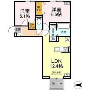 広島県福山市大門町4【アパート】の間取り