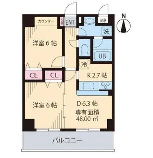 Sunny Garden(サニーガーデン)【3階】の間取り