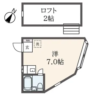 ホワイトハウス日野【2階】の間取り