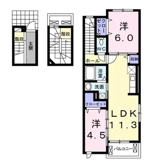 River・Line【3階】の間取り