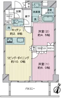 プレミスト文京音羽【4階】の間取り