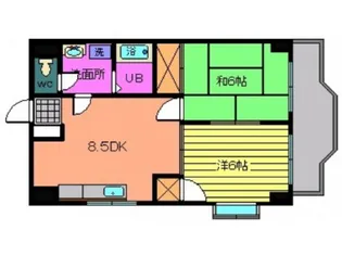 シャトレ祇園【4階】の間取り