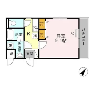 ボナールKI【1階】の間取り