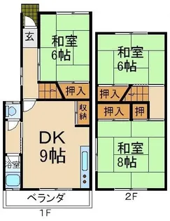 大阪府枚方市茄子作4【一戸建】の間取り