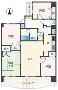 ライオンズマンション味噌天神【2階】の間取り