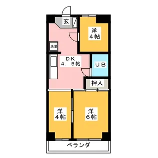 ル・グラン川越【1階】の間取り