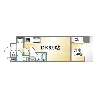 SDグランツ神戸ランドマーク【3階】の間取り