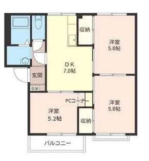 シェ・モワァA【2階】の間取り
