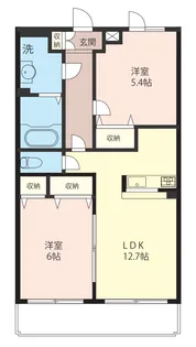 2LDKの間取り画像