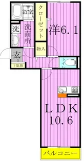 ライフマンションB【2階】の間取り