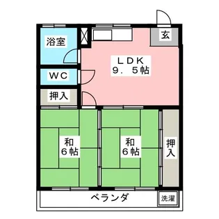 中央ハイツ【4階】の間取り