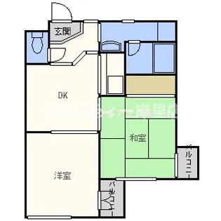 アクシスコート住之江【1階】の間取り