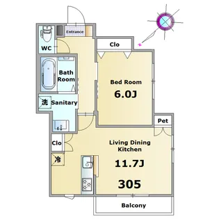 メゾン・ド・ロンジュ【3階】の間取り