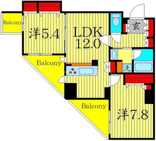 ドゥーエ東池袋【9階】の間取り
