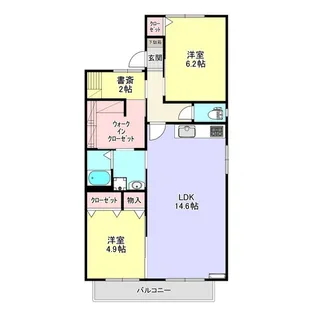 サクスィード21 A【2階】の間取り