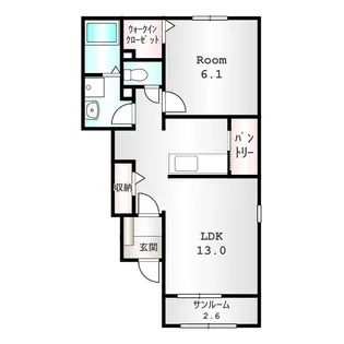 群馬県前橋市駒形町【アパート】の間取り
