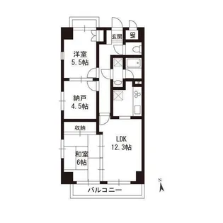 ミレニアム梅島【4階】の間取り
