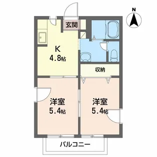 若葉サンデール【2階】の間取り