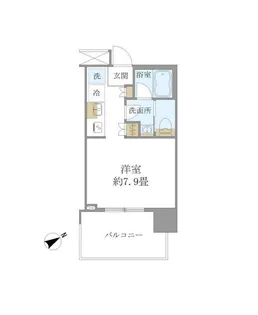 1Rの間取り画像