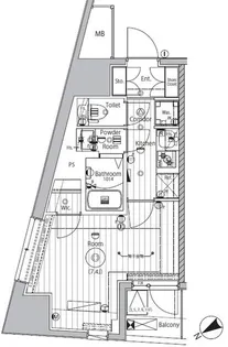 プロスタイルウェルス西早稲田【2階】の間取り