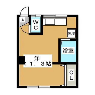 コーポ夏山【1階】の間取り